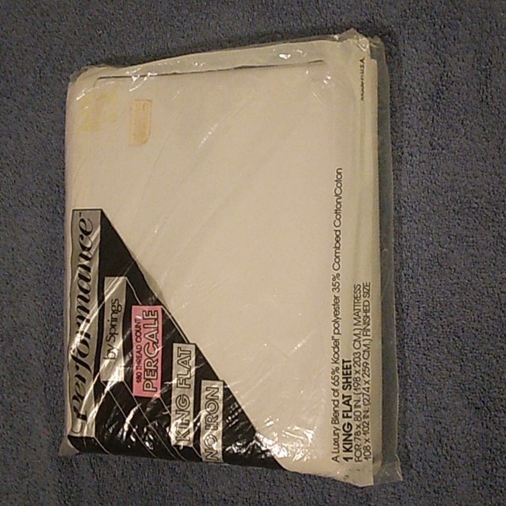 Vintage Springs Industries no iron King Flat sheet
